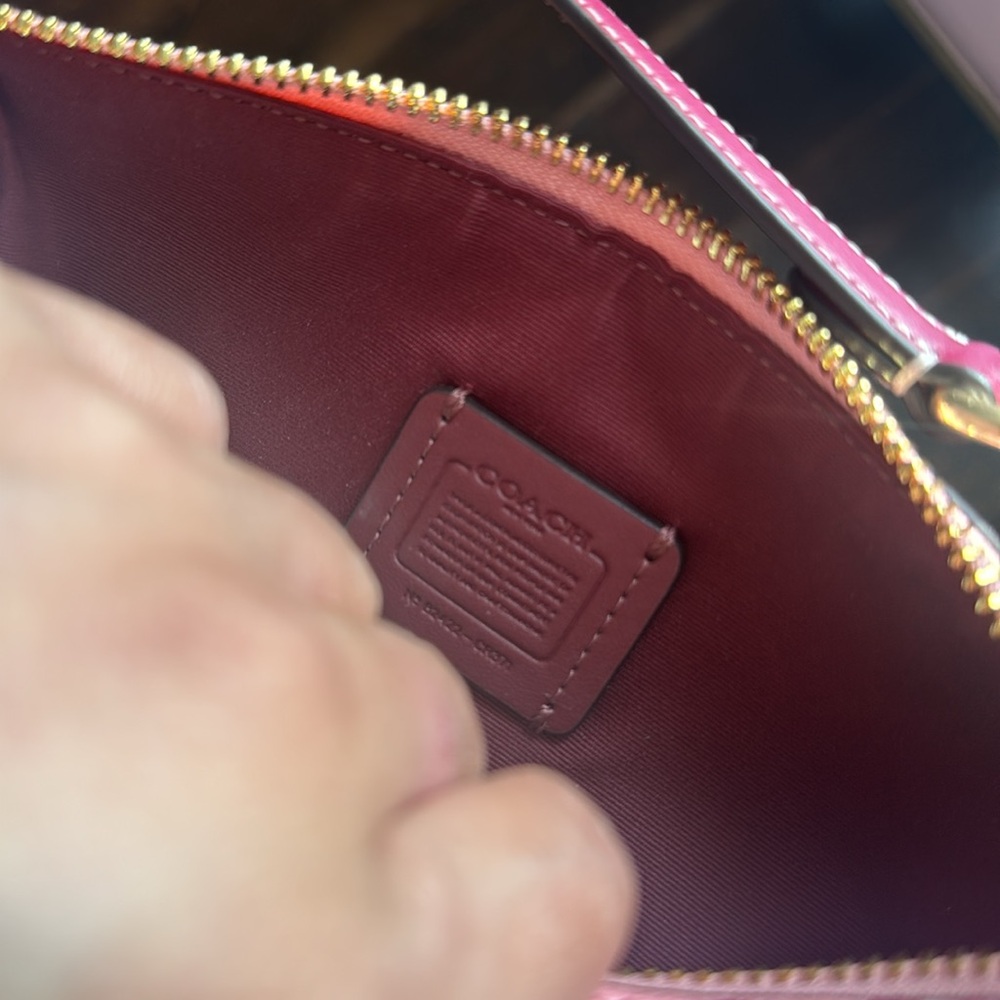 Coach Pink Crossbody Bag with Chain Strap - Picture 5 of 5
